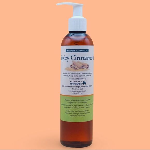 Spicy Cinnamon Kissable Massage Oil + Romantic Ritual Card & EFT Scripts - Picture 2 of 7